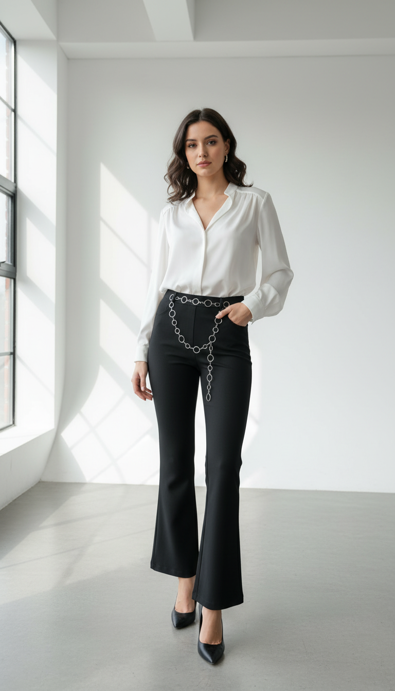 Hira Zincirli Pantolon