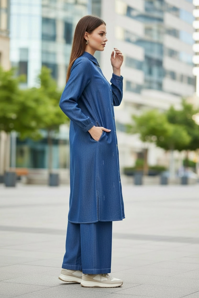 Tensel İkili Kot Takım