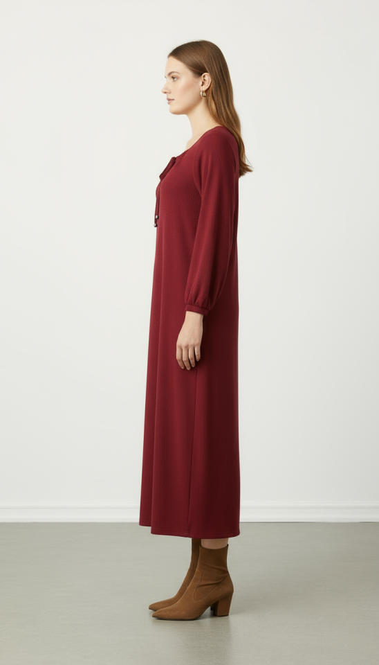 ATLAS BÜZGÜLÜ ELBİSE