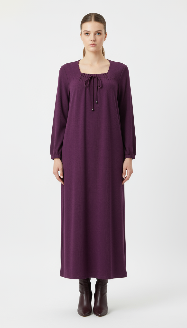 ATLAS BÜZGÜLÜ ELBİSE