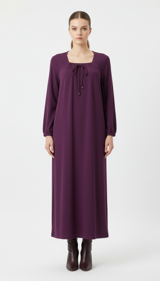 ATLAS BÜZGÜLÜ ELBİSE