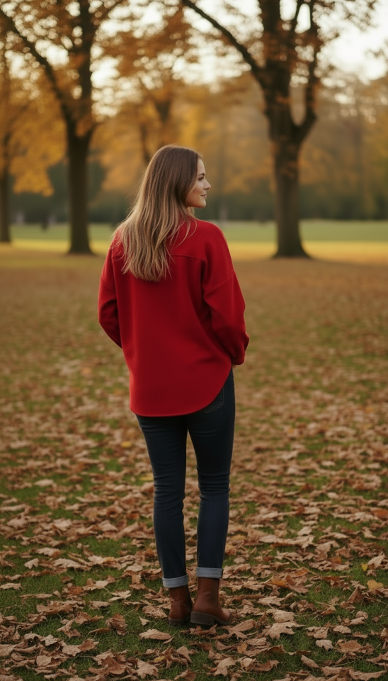 KAŞE OVERSİZE ÖNÜ CEPLİ GÖMLEK