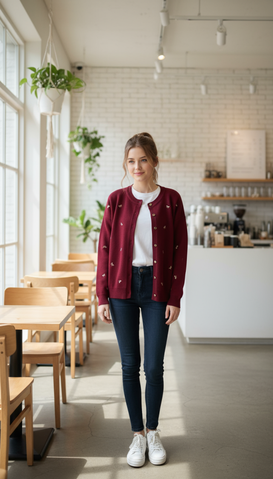 KURDELE DESENLİ HIRKA