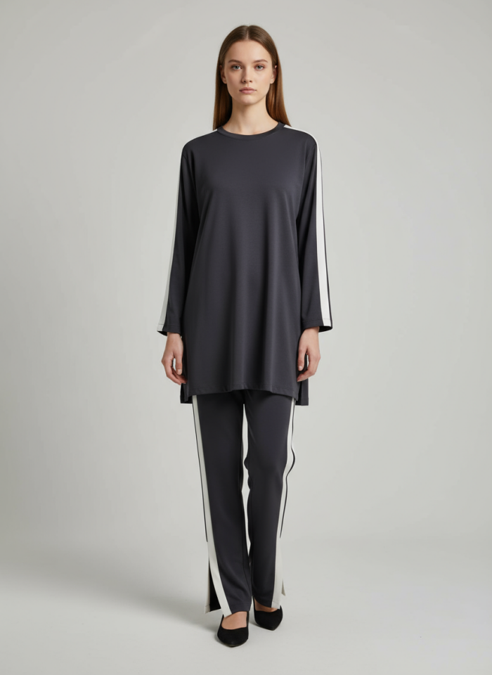 OYSHO YANLARI ŞERİTLİ TAKIM