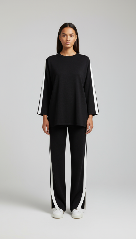 OYSHO YANLARI ŞERİTLİ TAKIM