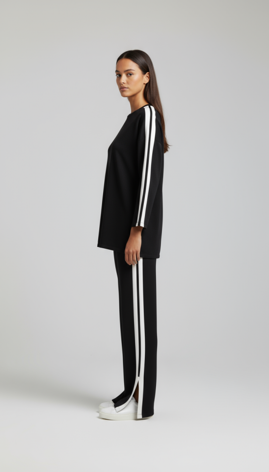 OYSHO YANLARI ŞERİTLİ TAKIM