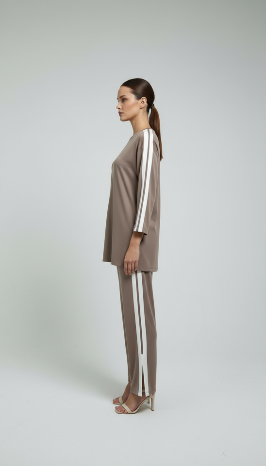 OYSHO YANLARI ŞERİTLİ TAKIM