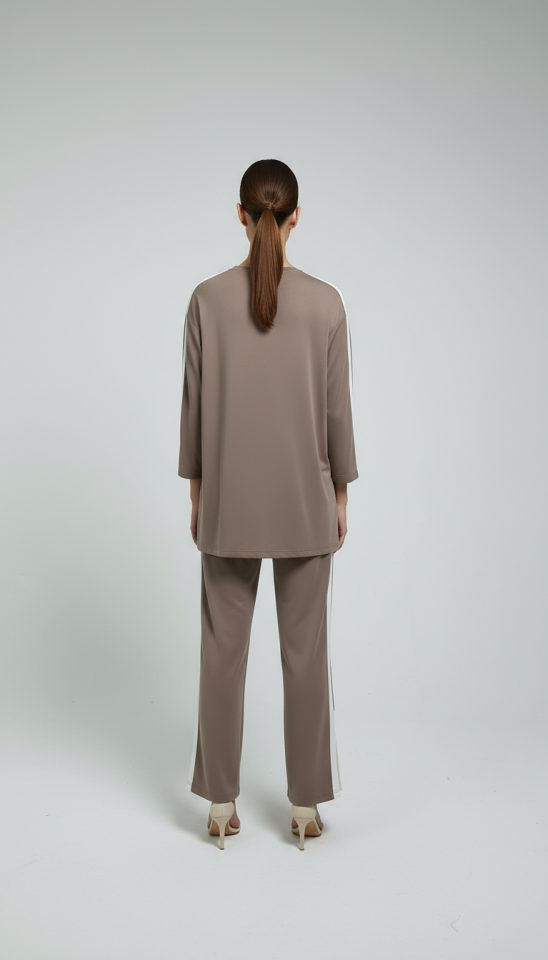 OYSHO YANLARI ŞERİTLİ TAKIM