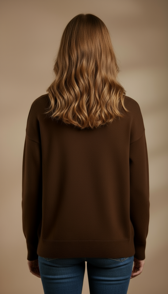 KURDELE İŞLEMELİ KAZAK