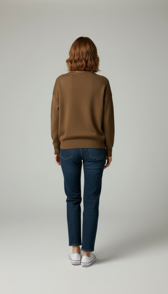 KURDELE İŞLEMELİ KAZAK