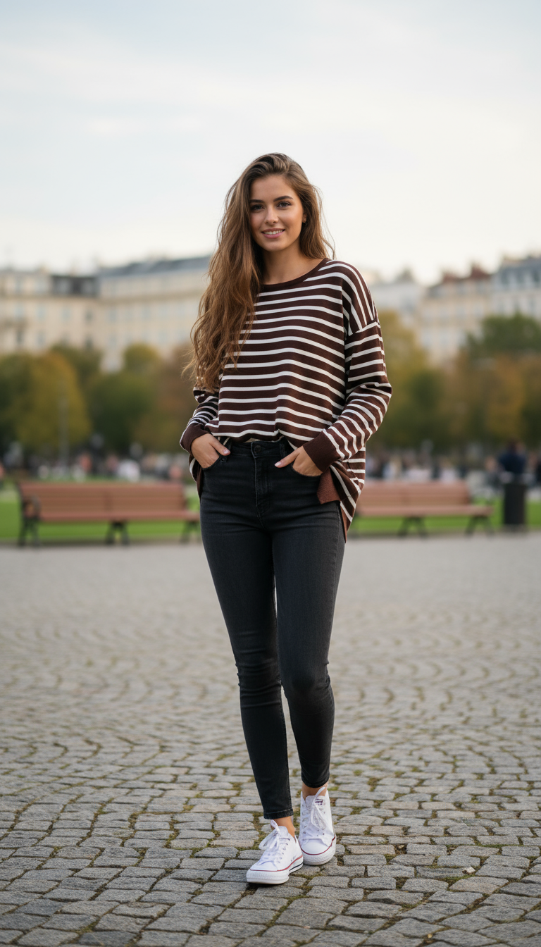 ÇİZGİLİ SOĞUK İPLİK TUNİK