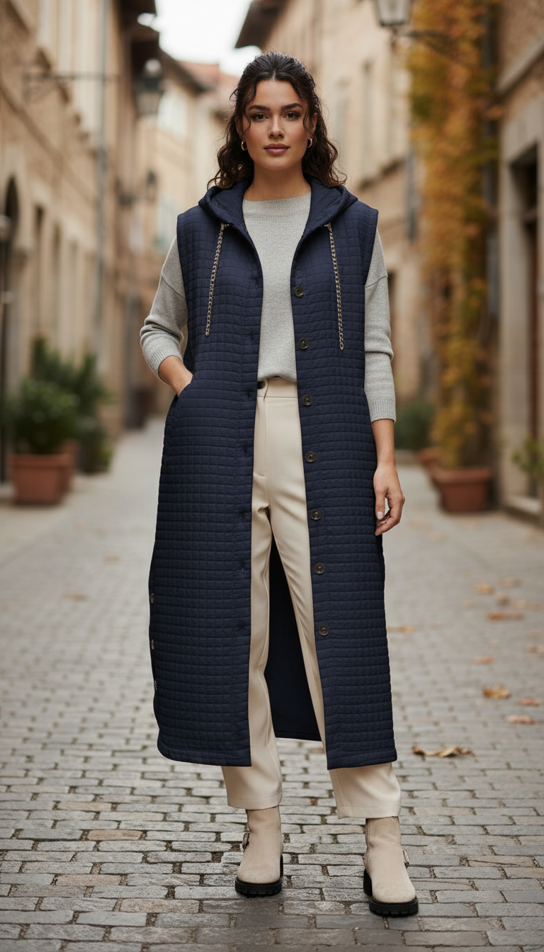 YANI DÜĞMELİ YELEK