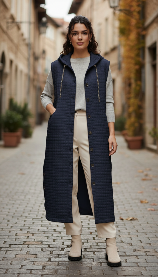 YANI DÜĞMELİ YELEK