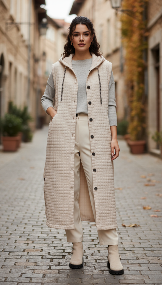 YANI DÜĞMELİ YELEK