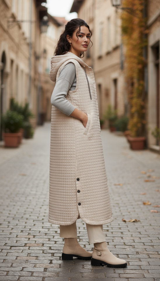 YANI DÜĞMELİ YELEK