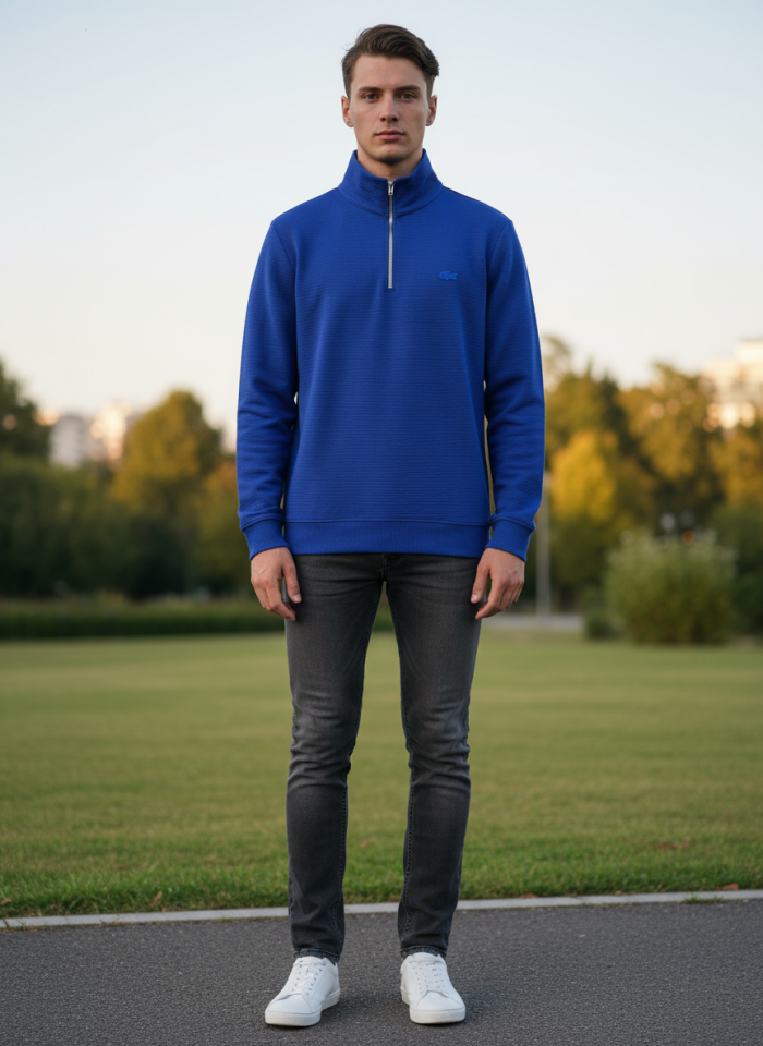 OTTOMAN YARIM FERMUARLI SWEATSHİRT