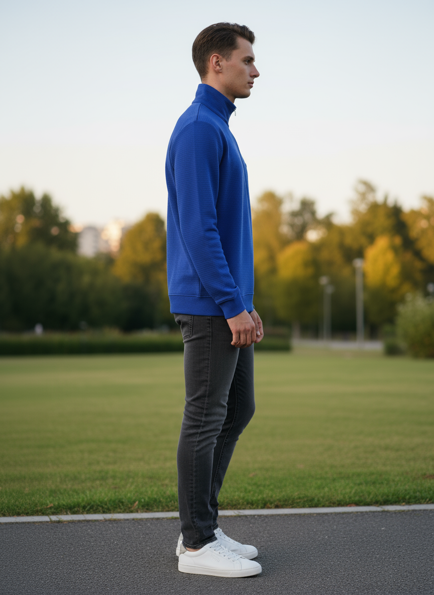 OTTOMAN YARIM FERMUARLI SWEATSHİRT