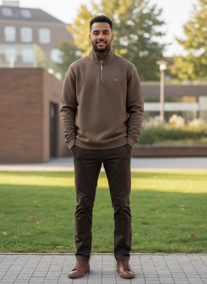 OTTOMAN YARIM FERMUARLI SWEATSHİRT