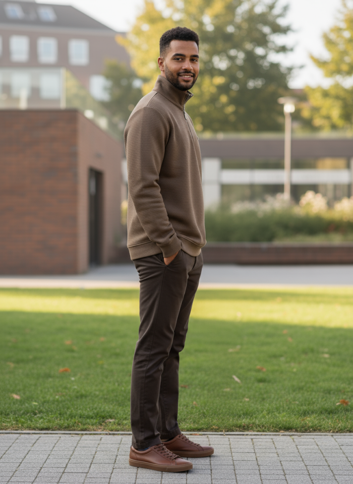 OTTOMAN YARIM FERMUARLI SWEATSHİRT