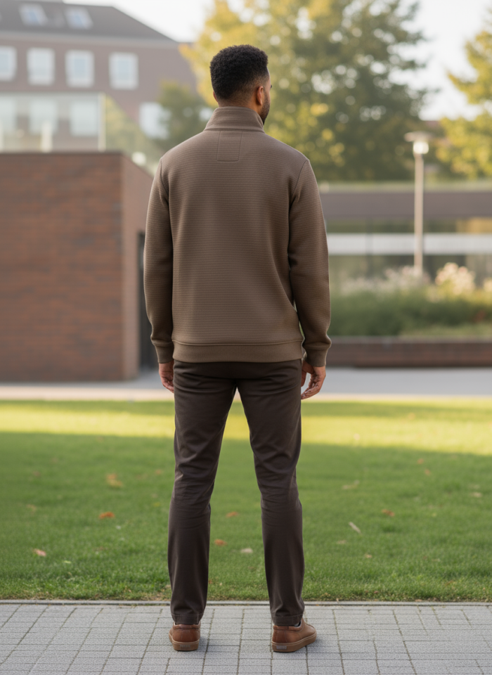 OTTOMAN YARIM FERMUARLI SWEATSHİRT