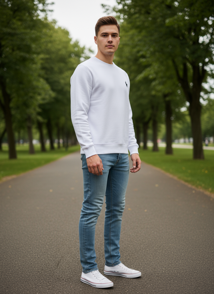 POLO BASKI İKİ İP SWEATSHİRT