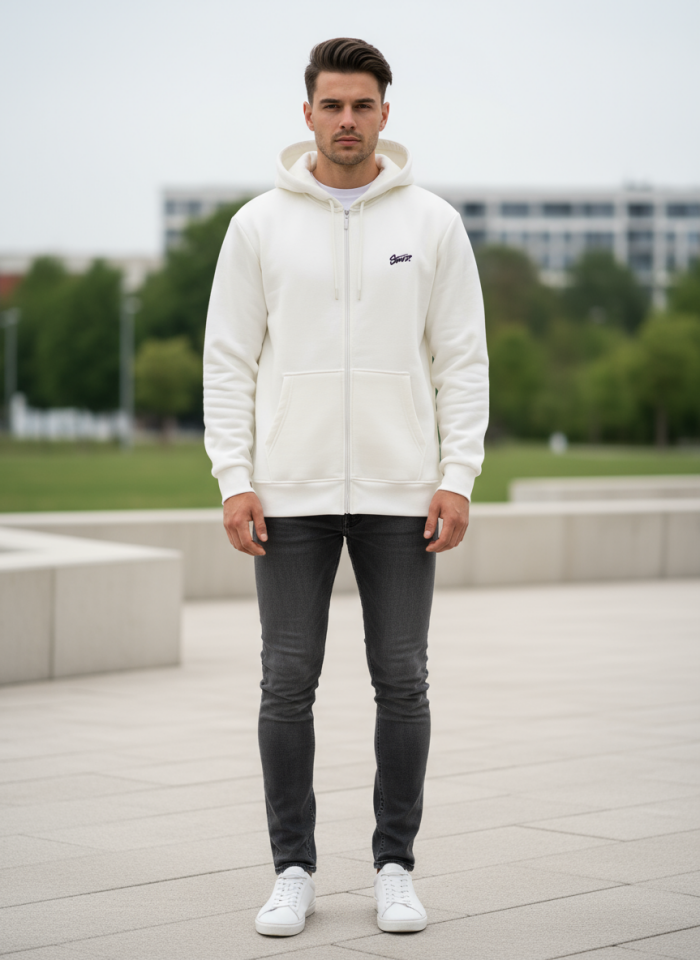 SVD BASKILI FERMUARLI SWEATSHİRT