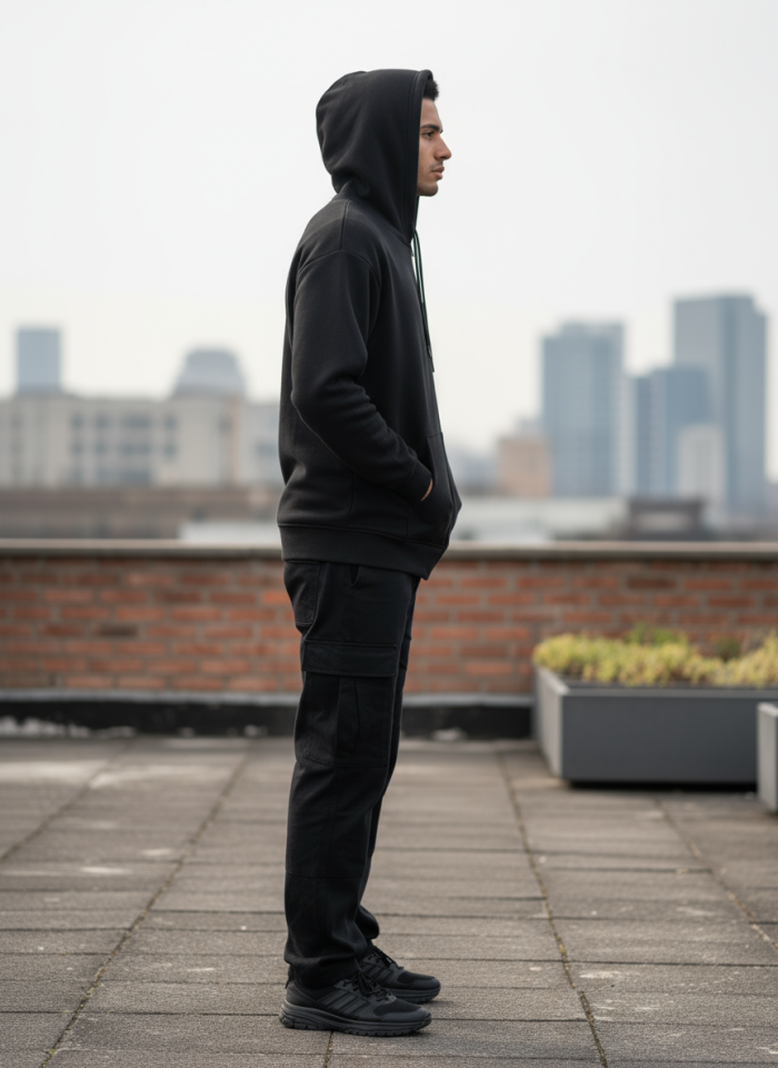 SVD BASKILI FERMUARLI SWEATSHİRT