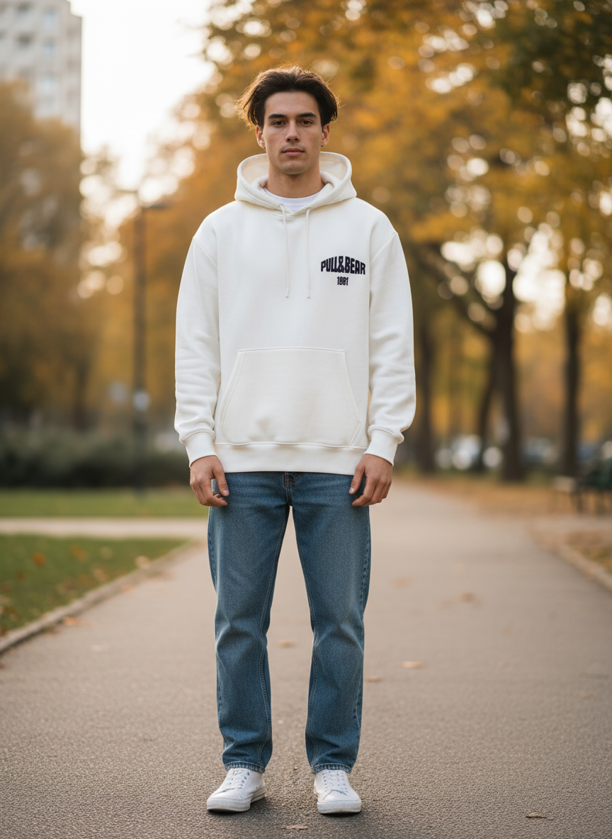 ÜÇ İP KAPŞONLU PULL&BEAR SWEATSHİRT