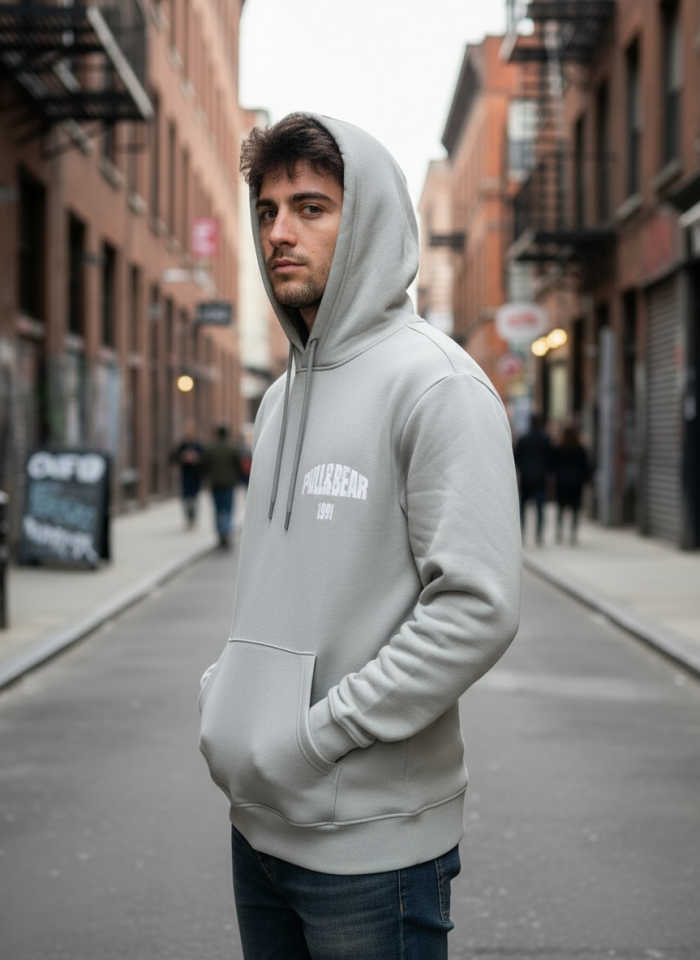 ÜÇ İP KAPŞONLU PULL&BEAR SWEATSHİRT