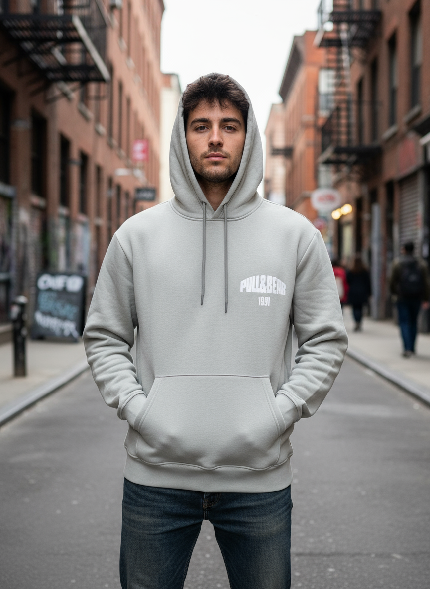ÜÇ İP KAPŞONLU PULL&BEAR SWEATSHİRT
