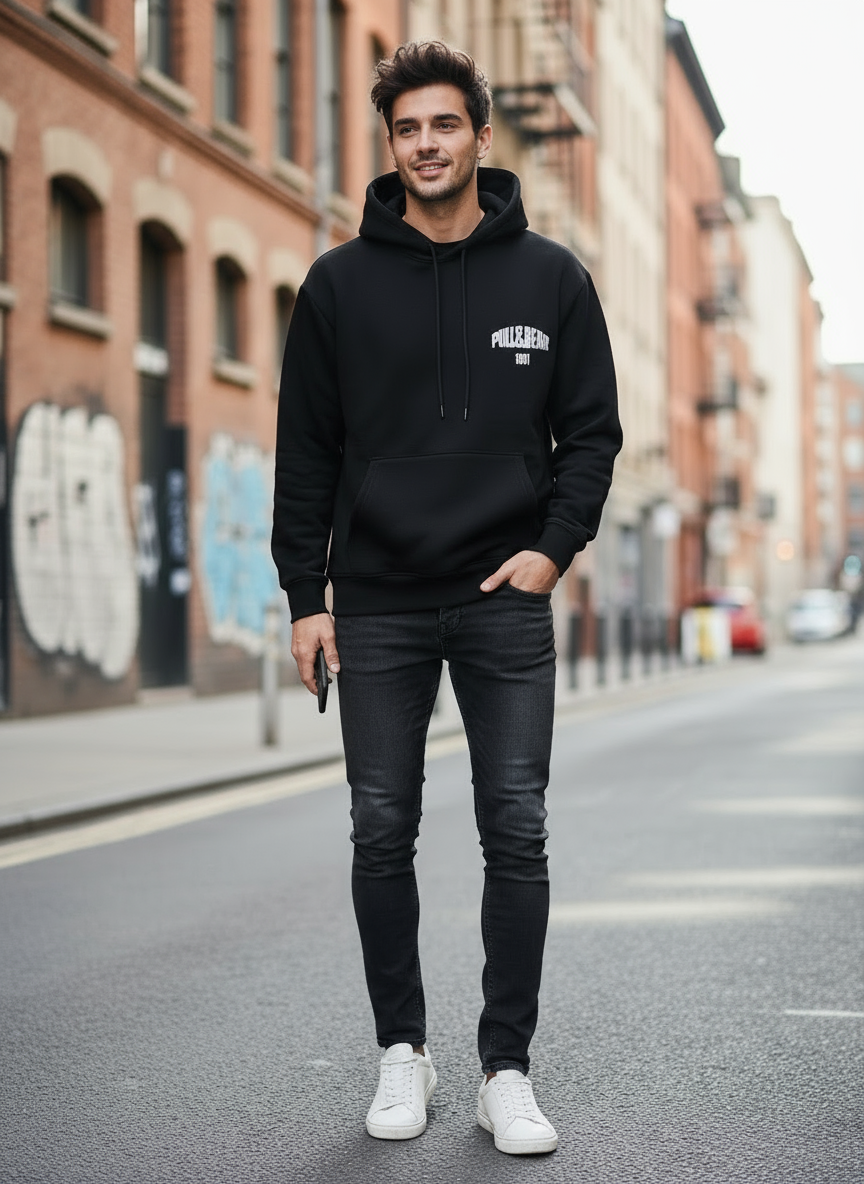 ÜÇ İP KAPŞONLU PULL&BEAR SWEATSHİRT