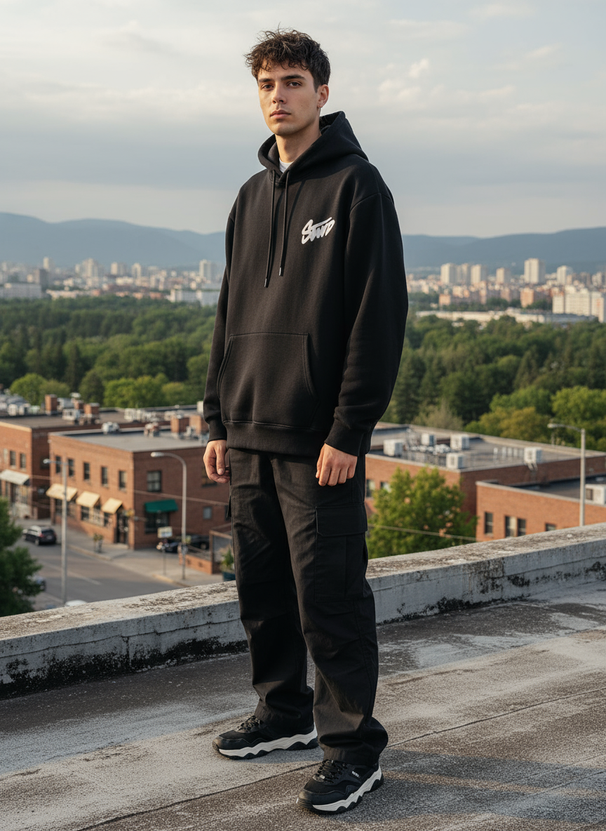 ÜÇ İP KAPŞONLU SWD SWEATSHİRT