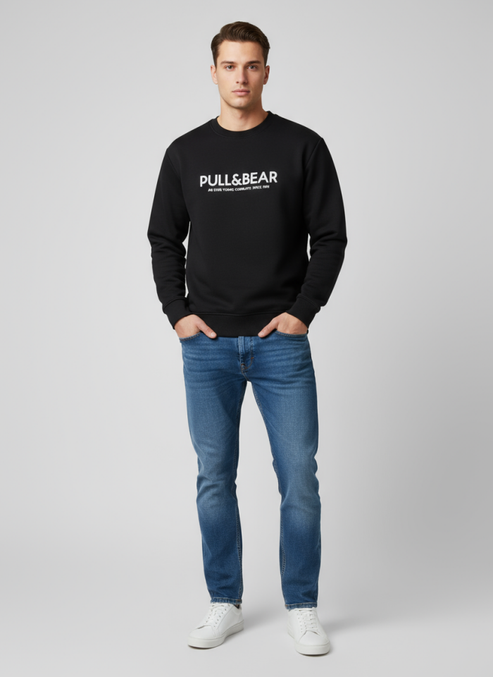 ÜÇ İP SIFIR YAKA PULL&BEAR SWEATSHİRT