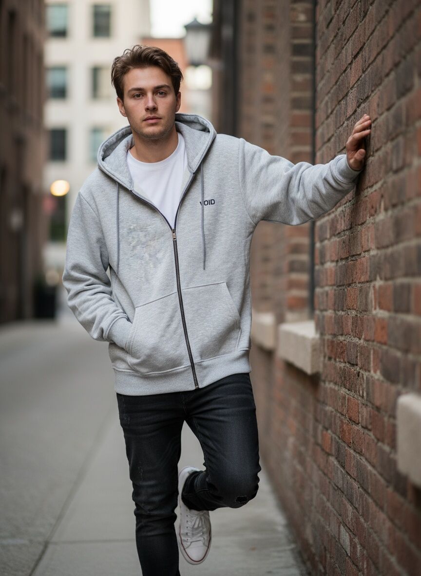 VOİD KAPŞONLU FERMUARLI SWEATSHİRT