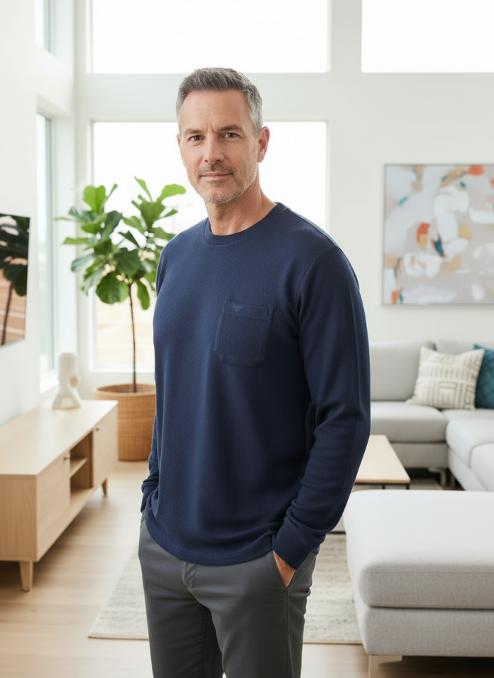 SIFIR YAKA CEPLİ KAZAK