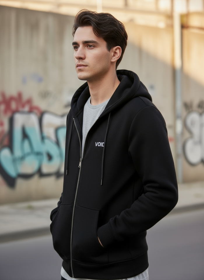 VOİD FERMUARLI KAPŞONLU SWEATSHİRT