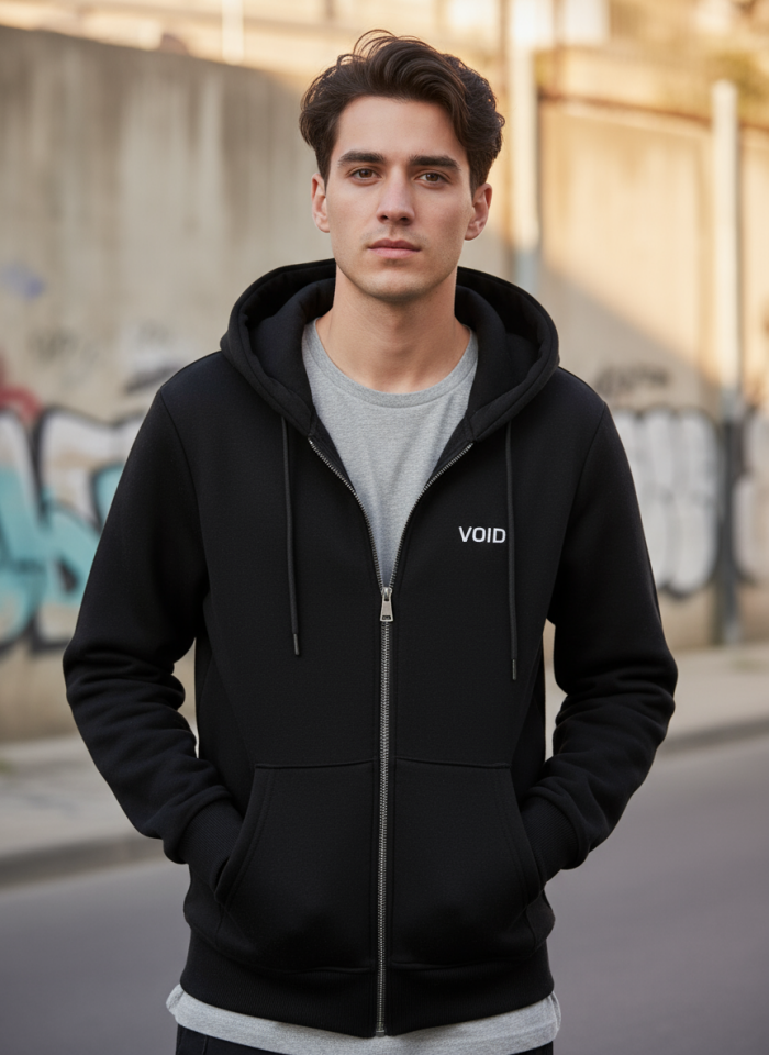 VOİD FERMUARLI KAPŞONLU SWEATSHİRT